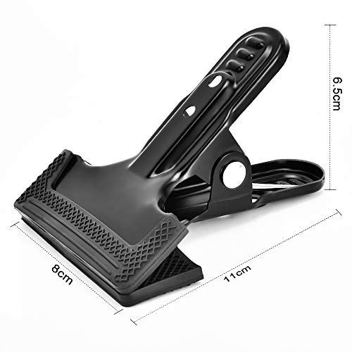UTEBIT 6 Stück Federklammern, Heavy Duty Fotografie Hintergrundclips ReflektorenKlemmen Metall Klemmen mit Schutzgummi… – Bild 7