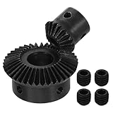 QUARKZMAN 2 Stück Kegelradsatz 1 Modul 1:2 (20Z/40Z) Gehärteter Stahl Geradkegelrad 90 Grad Lenkmotorgetriebe (6mm/14mm Bohrung)