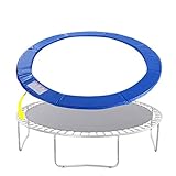 SUOGROLI Replacement Trampoline Safety Pad Mat, 6FT 8FT 10FT 12FT 13FT 14FT 16FT UV Resistant Safety Mat Spring Cover,8FT-244cm,Blue