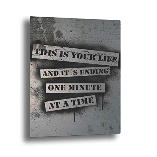 Epic Art - Cuadro decorativo de aluminio cepillado, color negro, 40,6 x 61 cm