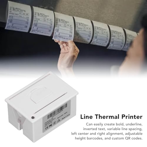Image of Embedded Thermal Receipt Printer 58mm, 80mm / s Print Speed with USB and TTL Serial Port, 203dpi Line Thermal Printing for Text, Barcodes, and Kiosks