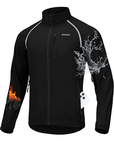 Men's Winter Cycling Jackets Thermal Warm Water Resistant Bike Running