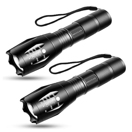Besjaar LED Zaklampen 2 Stuks Met 10 000 Lumen, Zaklampen Hoge Lumen Met 5 Modi, IP65 waterdicht