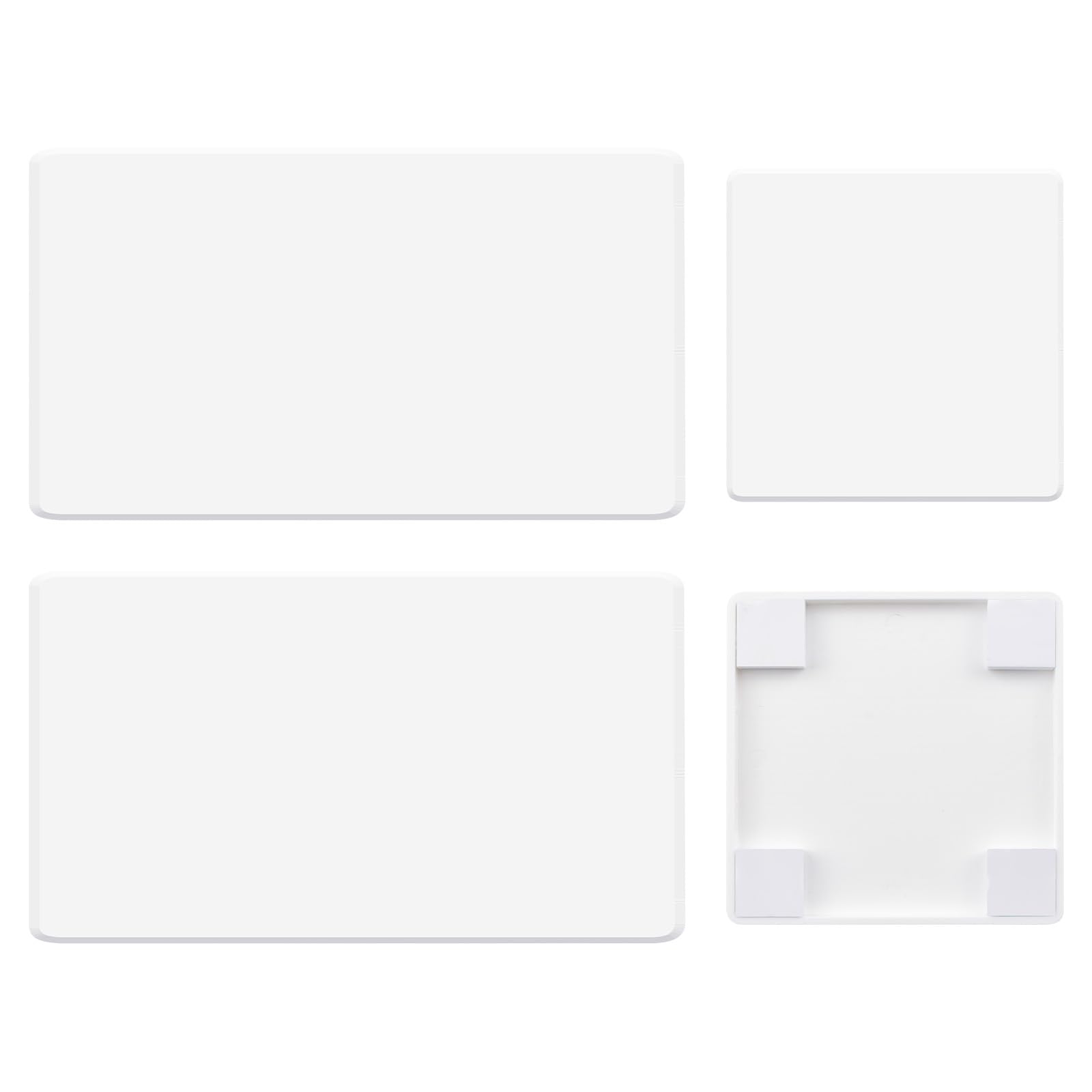 UFURMATE White Blank Cover Wall Plate Set, 4Pcs Plastic Screwless Wall Hole Plate 1-Gang and 2-Gang Blank Covers for Unused Outlets or Switches (86 * 86mm & 100 * 185mm) — image 1