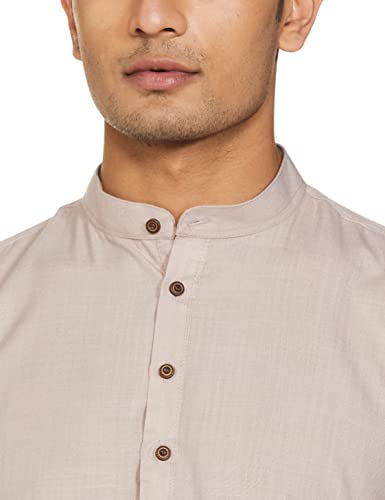 Image of Luxrio Men's Cotton Blend Solid Slim Kurta