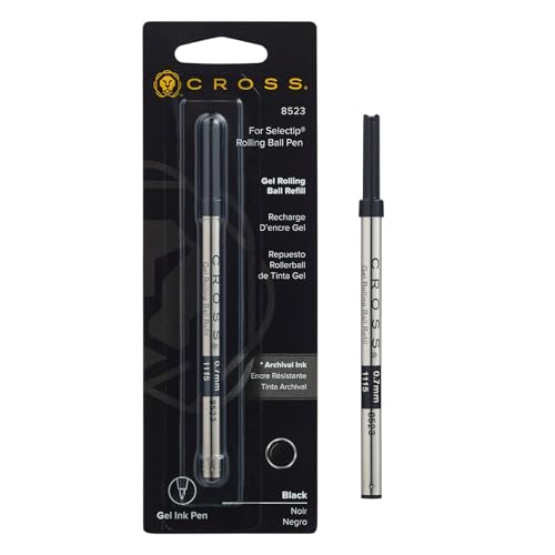 Roller gel 0.7 mm noir recharge de stylo encre fluide Cross