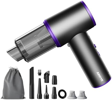 Aihoye Car Vacuum Portable Cordless, 22000PA High Power Mini Vacu...