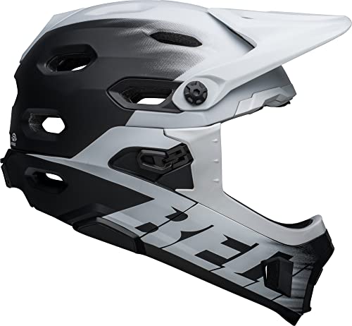 Bell Super DH MIPS Adult Mountain Bike Helmet - Matte Black/White (2022), Medium (55-59 cm)