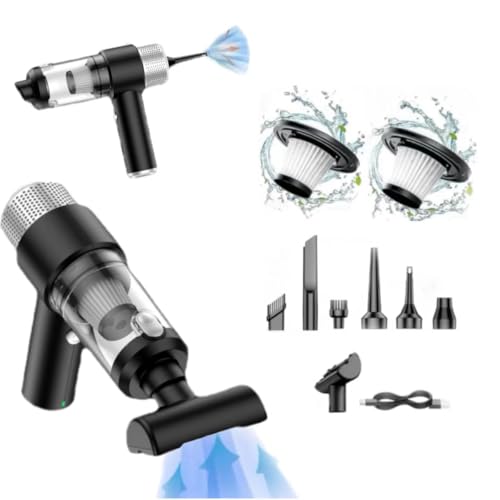 Cordless Handheld Vacuum Cleaner, 8500Pa Powerful Suction Portable Rechargeable Lightweight Quick Charge Small Hand Held Vacuum Cordless for Car, Home, Carpet Stairs, Office and Pet Hair, Black Color