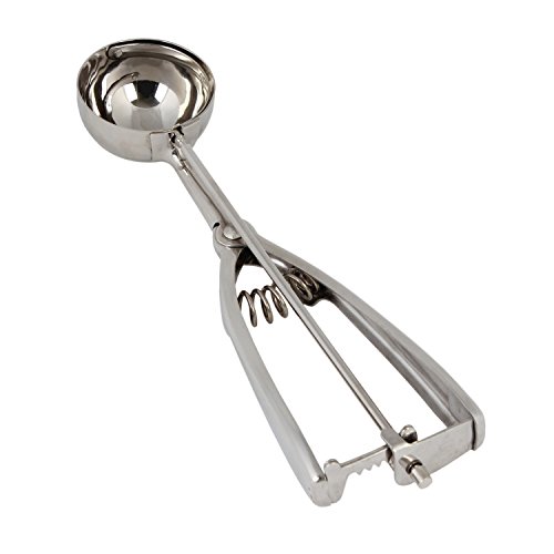 Excellanté 1-Ounce Stainless Steel Ambidextrous Scoop, 1.875-Inch Diameter