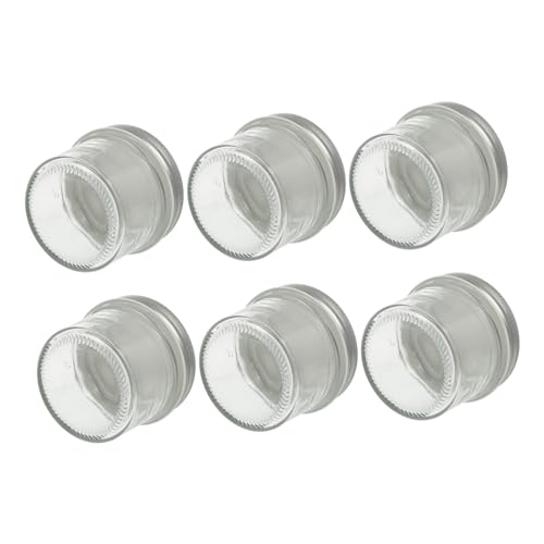 CLISPEED 6 Piezas jarra de vidrio tarros de cristal ajustado casero masón botes hermeticos mason jars tarros de sellado multifuncionales botella de vidrio de sellado Tapa de aluminio Silver
