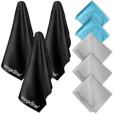 MagicFiber Extra Large Microfiber Cleaning Cloth for Glasses & Window Cleaning Cloth (8-Pack) Cover