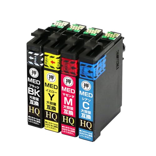 Amazon.co.jp: エコインク エプソン互換インク メダマヤキ 増量4色