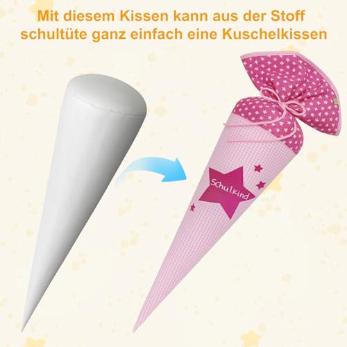 QijAOPD ﻿Kissen Schultüten 70 cm - Weiches Inlett Für Schultüte Stoff - Komfortables Schultüte Kissen Als Füllung Für Jungen Und Mädchen Schulanfang