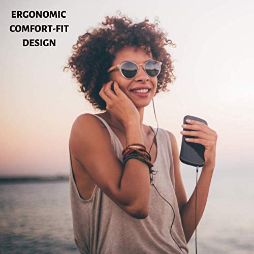 Image of PHILIPS Wired Earbuds with Microphone - Ergonomic Comfort-Fit in Ear Headphones with Mic for Cell Phones, Earphones with Microphone with Bass Clear Sound - Black