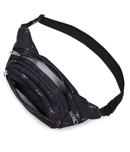 Image of JanSport Fifth Avenue Fanny Pack Crossbody Bags for Women, Men - Stylish, Durable Waist Bag with Adjustable Belt, Main Zippered Pocket, Quick Stash Pocket, Travel Essentials, Bad Bows