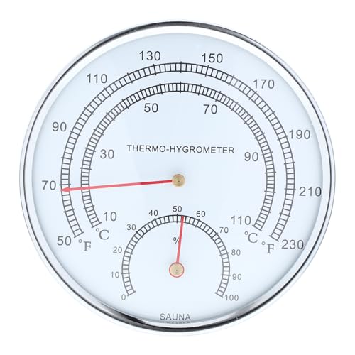 VILLCASE Steam Room Thermometer for Sauna User-Friendly Hygrometer and Easy to Read