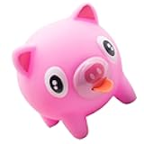 Squeezing Pig Animal Squeeze Stick Out Slow Rising Piggy Screaming for Decompression Relief Pink Stongue Squeaky Doll Party Favors