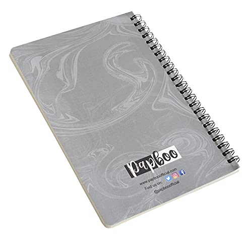 Image of PAPBOO A5 Handy, Limited Edition, Easy to Carry Spiral Wiro Notebook : 100 GSM Natural Shade Paper, Dot Grid, 120 Pages, Journal, Diary, Gift, Single (8WIROLimited)