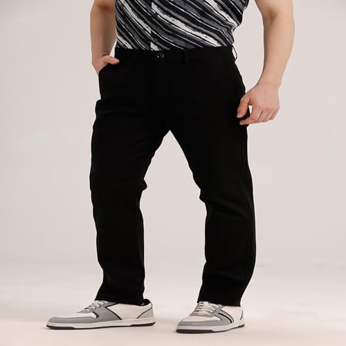 Image of BASICS Premium Cotton Stretch Formal Trousers for Men | Office Pants