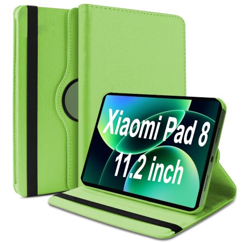 Image of TGK 360 Degree Rotating Flip Cover Case for Xiaomi Mi Pad 8 /8 Pro /Mi Pad 7 /7 Pro 11.2 inch Tablet (Green)