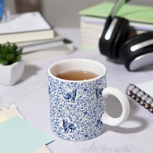 Taza de porcelana con diseño Golden Retriever 11 oz miniatura 5
