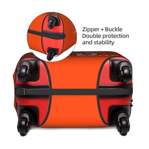 Image of Custom Denver Luggage Cover Personalized Football Style Suitcase Cover with Name Number Customized Washable Elastic Sports Travel Suitcase Protector for Business Vacation Gifts