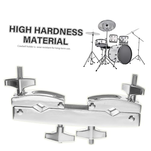 Soporte fijado para cowbell, accesorio para batería, clip de montaje para instrumento musical miniatura 7