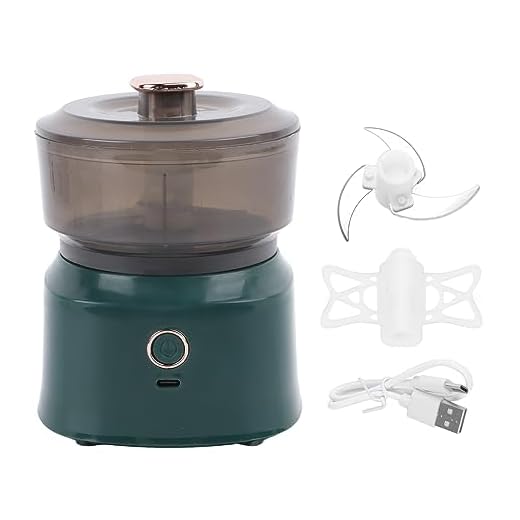 MINGZHE Picador de alho, descascador elétrico de alho, picador de comida de cozinha, moedor de carne elétrico, moedor de carne, picador de vegetais, utensílios de cozinha(Verde)