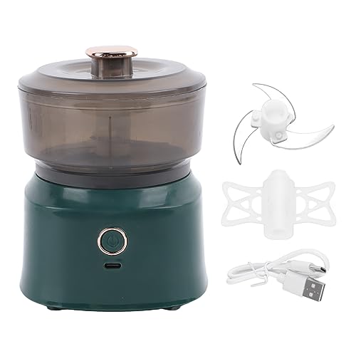 Electric Mini Garlic Chopper, Vegetable Chopper Food Chopper Garlic Mincer, Garlic Grinder Masher Onion Chopper, Blender to Vegetable, Food Processor for Ginger, Chili, Fruit, Meat(green)