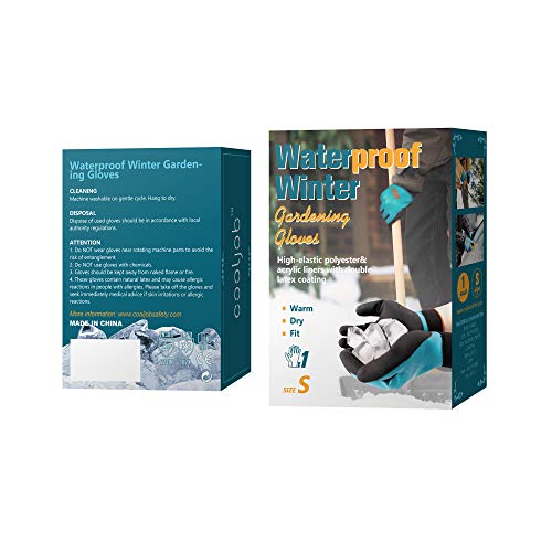 Cooljob Waterproof Winter Freezer Gloves For Working Gardening Fishing Construction Worker, Double Coated Rubber Gloves For Indoor Outdoor Warehouse Cold Refrigeration House, 1 Pair Large L Blue #TOP5