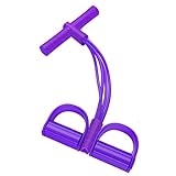 WXF Universal-Fitness Fußpedal Expander Bauchtrainer Sit-up Übungsgeräte Body Sculpture Bauch Trainer Yoga Bodybuilding Training Band Elastic Pull-Seilspann-Seil-Puller (Color : Purple)
