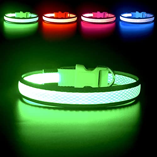 YFbrite Leuchtendes Hundehalsband, wiederaufladbares LED-Hundehalsband, blinkendes Hundehalsband, verstellbares reflektierendes...