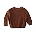 Geschenk Baby Kinder Mädchen Jungen Strickpullover Bluse Warm Pullover Sweatshirt Rundhals Langarm Strickwaren Top Frühling Kleidung Rundals Cardigan Pulli 3Months-5 Jahre (Brown, 12-18 Months)