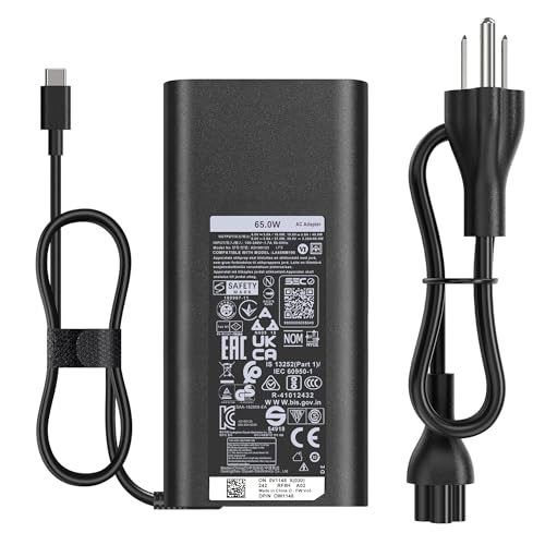 amguog 65W USB-C Charger Compatible with Dell Latitude XPS