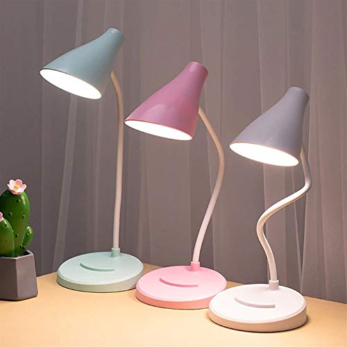 Lampka biurkowa Przenośny USB. Akumulator DOPROWADZIŁO Składane biurko Lampa Ochrona oczu Dotykanie Pracującym Lampa stołowa do książki Bed (Color : White)