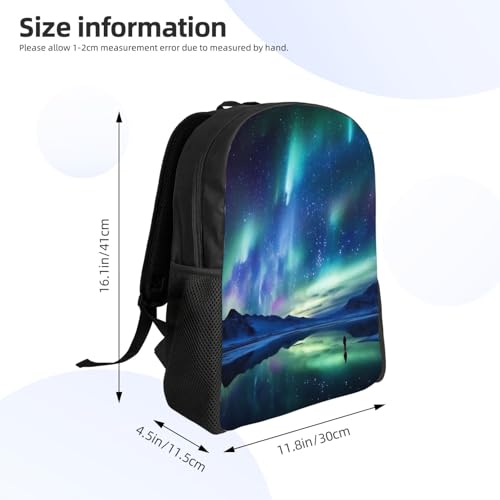 Northern Lights Laptop Backpack for Women Men College Backpack Work Business Computer Bag Lightweight Bookbag Teacher Nurse Bags Casual Daypack Purse Travel Bag for Gift4