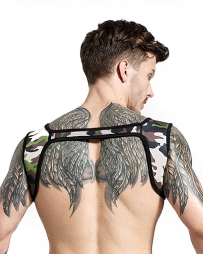 JOCKMAIL Arnês masculino cinto elástico alça de ombro masculino neoprene arnês masculino crop top pe