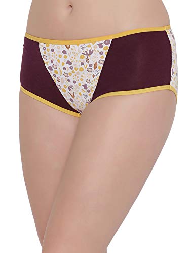 Image of Clovia Women's Cotton Mid Waist Floral Print Hipster Panty