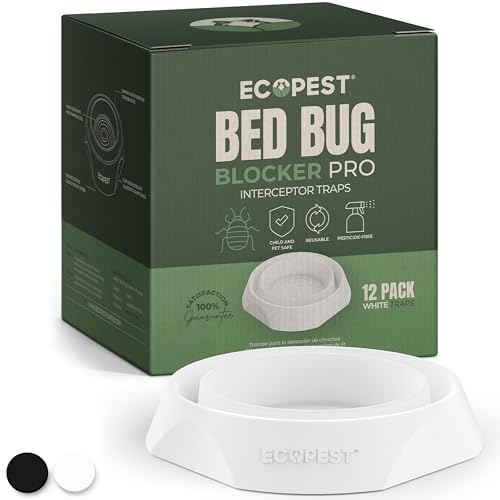 Bettwanzen Detektor – 12er Pack | Bettwanzenfalle Bed Bug Blocker (Pro) | Bettwanzen Test (Wei...