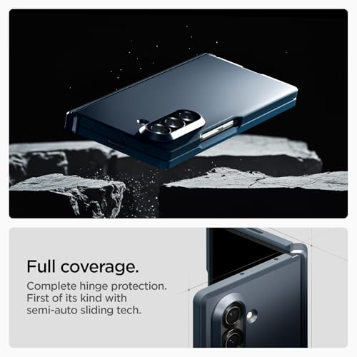 Image of Spigen Tough Armor Pro MagFit for Samsung Galaxy Z Fold 7 Case, Galaxy Z Fold7 Back Cover (2025) - TPU + Poly Carbonate|Metal Slate