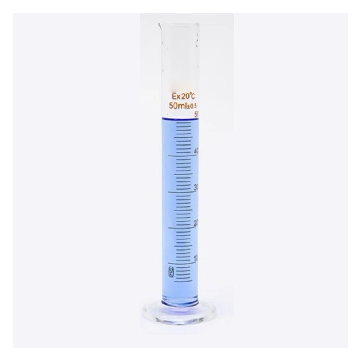 Set di 5 cilindri graduati in vetro da laboratorio da 5 ml, 10 ml, 25 ml, 50 ml e 100 ml con 1 asta di agitazione
