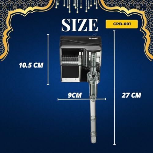 Image of VAYINATO Cherlam (3.5 Watts|Suitable For 1.5 Feet Tank) Ultra Quiet Premium Hang On Back Filter For Planted Aquarium Fish Tank With Surface Skimmer By Petzlifeworld