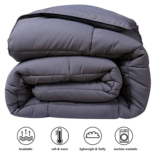 Cohome Queen 2100 Series Down Alternative Comforter - Quilted Duvet Insert With Corner Tabs All-Season - Soft Warm Luxury Hotel Comforter - Reversible - Machine Washable - Dark Grey #TOP1