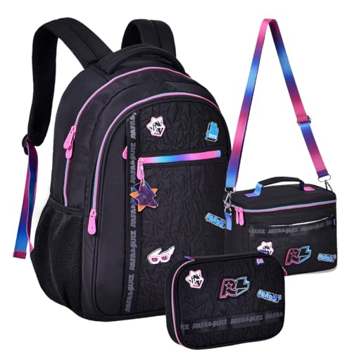 Kit Escolar Rafa E Luiz Mochila Lancheira E Estojo Infantil