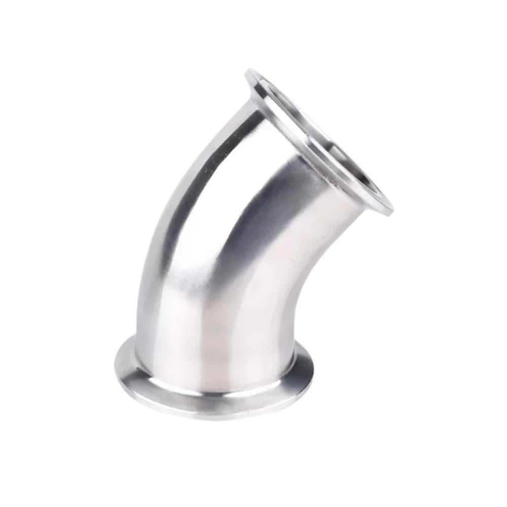 Fraomhfw Sus304 19-204Mm 0.5" 0.75" 1" 1.5" 2" 2.5" -8" Tri Clamp 45 Degree Elbow Sus 304 316L Stainless Steel Sanitary Pipe Fitting Homebrew(,51Mm K64mm_tri Clamp 45 Degree)