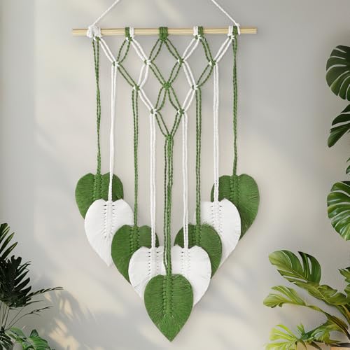 Makramee Wandteppich Böhmische Quaste dekorative Wandhänge, häusliche Atmosphäre hängend Wanddeko Wandteppich Deko, passend für Schlafzimmer, Wohnzimmer, Kinderzimmer, Hochzeit Wanddekoration