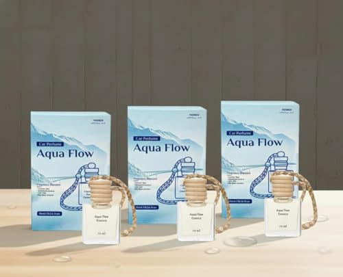 Premium Car Air Freshener | Hanging Car Perfume with Essential Oils | Long-Lasting Aroma in Glass Bottle with Wooden Diffuser Lid | 10ml Hanging Car...