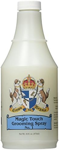 Crown Royale Magic Touch Formula 1 Pet Grooming Spray Ready-to-Use, No Heavy Build-Up, Finishing Spray, Prevents Coat Matting, Formulated with Conditioners, Made in USA, 16 oz