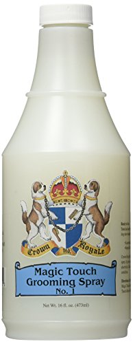 Crown Royale Magic Touch Formula 1 Pet Grooming Spray Ready-To-Use, No Heavy Build-Up, Finishing Spray, Prevents Coat Matting, Formulated With Conditioners, Made In Usa, 16 Oz #TOP11
